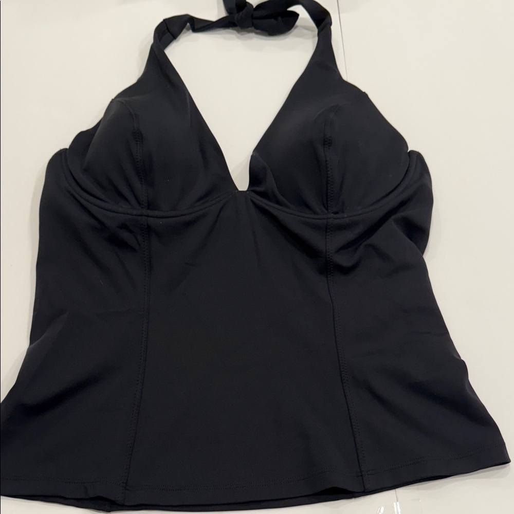 Athleta Black Women's sculpted tankini Swimwear top size 40D/DD - Picture 2 of 8
